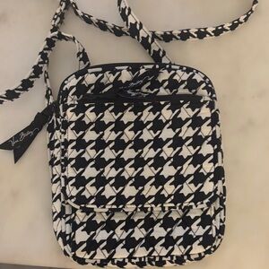 Vera Bradley Houndstooth Crossbody Bag in Black and White